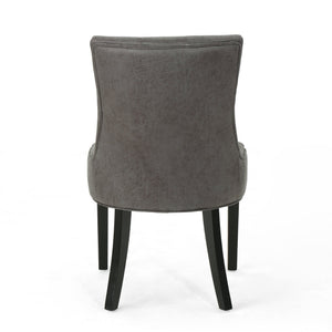 English Elm Christopher Knight Home® - Cheney Dining Chair Set Of 2 - Stylish Slate Microfiber For Modern Comfort & Timeless Elegance 54181.00MFSLAT
