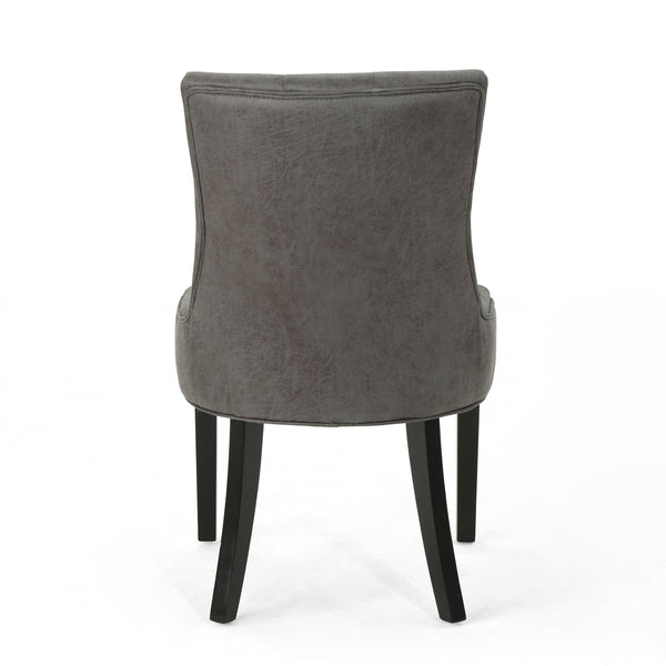 English Elm Christopher Knight Home® - Cheney Dining Chair Set Of 2 - Stylish Slate Microfiber For Modern Comfort & Timeless Elegance 54181.00MFSLAT
