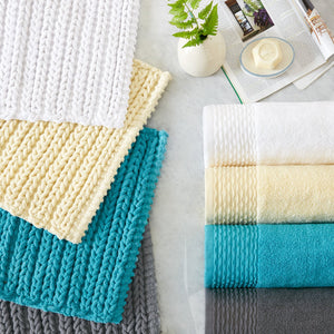 JLA Home Madison Park - 100% Cotton chenille chain-stitch bath rug — plush, quick-dry, OEKO-TEX certified, non-skid backing White MP72-5828
