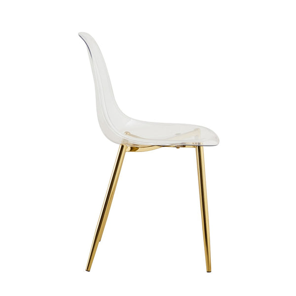 English Elm Table and Chair Set Marble Glass Top Gold Legs Four Seat Dining for Small Spaces Black,Transparent,White+Gold W1151S04654