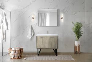 English Elm Rustic Acacia Bath Vanity 36 in w/ Cultured Marble Top, Soft-Close Doors, Mirror & Spacious Storage B2731S01511