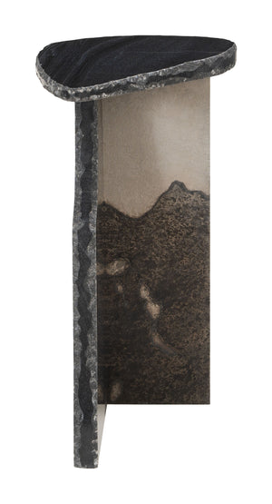 Zuo Modern Surya Modern Side Table With Marble And Iron Finish - Stylish Accent For Living Rooms And Bedrooms Black Natural Marble,Iron 110606-zuo-modern