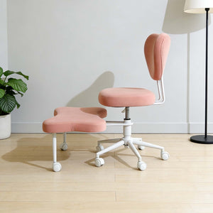 English Elm Meditation Floor Chair Ergonomic Lumbar Support Plush Seat Swivel Base Study W3248P456664