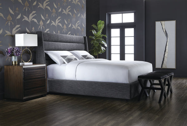 Sunpan Frequency Wall Art - Hand-Painted Black & Silver Textured Masterpiece with Antique Silver Frame