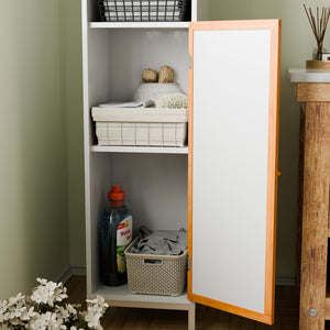English Elm Bathroom Tall Storage Cabinet With Bamboo Doors - Space-Saving, Stylish, And Moisture-Resistant Design W2992P233445