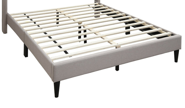 English Elm Modern Diamond Tufted Platform Bed Burlap Upholstered Frame for Loft Bedrooms Light Brown B011P418595