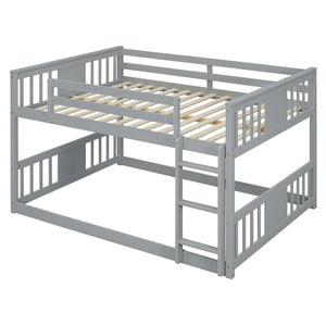 English Elm Full Over Bunk Bed Pine Frame Gray Finish Kids Guest Room Sleep Solution LT100207AAE