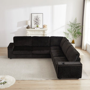 English Elm Chenille Cloud Sofa with Quilted Seat and Piano Key Backrest for Modern Living Rooms W834S00648