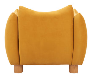 Zuo Modern Meia Accent Chair Mustard - Stylish Modern Design, High-quality Polyester, Perfect For Any Space! Yellow 100% Polyester,Plywood,Ash Wood 110476-zuo-modern