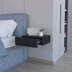 English Elm Vienna Wall-Mounted Floating Nightstand with Spacious Drawer, Modern Minimalist Design, Multiple Finishes B128P176115