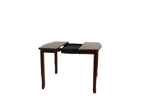 English Elm Modern Counter Height Dining Set with Butterfly Leaf Table Six Tufted Chairs B011S02510