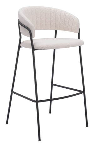 Josephine Barstool - Set of 2 Cream 109673 Zuo Modern