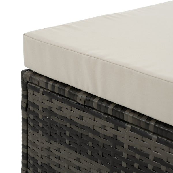 English Elm Patio 6-Piece Pe Wicker Furniture Set With Glass Coffee Table – Stylish Outdoor Seating For Relaxation W1703S00025-GIGA