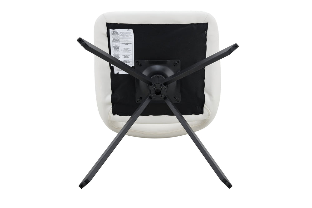 English Elm Dining Chairs Set Of 4 - Modern Swivel Design With Gold Mesh, High Back, And Easy-Clean Leather Upholstery W3493P347140