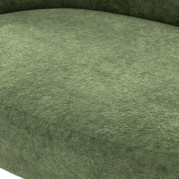 English Elm Jennifer Taylor Home - Shep 36" Curved Dog Sofa Bed Medium Moss Green Fleeced Teddy — Plush Scandinavian Benchmade Lounge, Durable Support B2719P320242