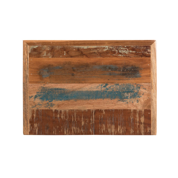 English Elm Christopher Knight Home® - CARVED Recycled Wood Side Table in Natural Finish with Distressed Paint, Drawer & Cabinet Storage 66416.00