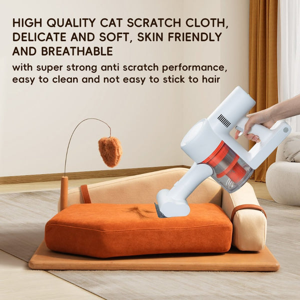 English Elm Modern Oak Veneer Pet Bed with Chenille Upholstery and Orthopedic Foam Cushion Orange W3136P445674