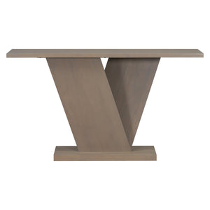 English Elm Christopher Knight Home® - Mirod Acacia Veneer Console Table with V-Base Pedestal, Slim Rectangular Design, 220 lb Capacity taupe N760P237962N