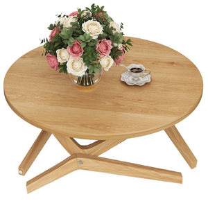 English Elm Round Solid Rubberwood Adjustable Height Coffee Cocktail Table for Modern Living Rooms N735P369877N