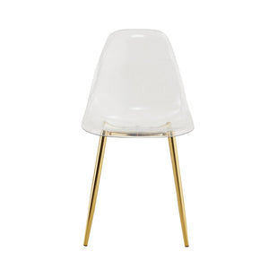 English Elm Table and Chair Set Marble Glass Top Gold Legs Four Seat Dining for Small Spaces Black,Transparent,White+Gold W1151S04654