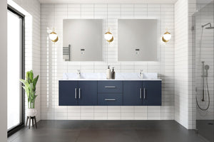 English Elm Navy Double Bath Vanity 72" W x 22" D – Solid Wood Frame, Soft-Close Drawers, Ample Storage, Fully Assembled B2731P258514