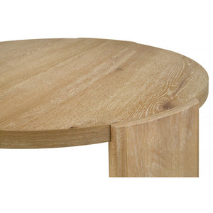 English Elm 21 Inch Kepler Driftwood Finish Round Wood End Table with Sculptural Top & Thick Curved Legs, Modern Rustic Decor B011P366049
