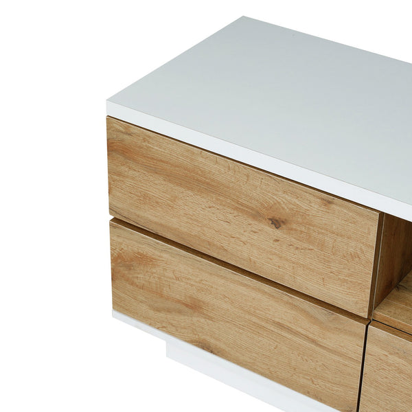 English Elm Modern Tv Stand For Up To 80" Tvs - Sleek Media Console With Multi-Functional Storage & Cable Management WF313575AAP