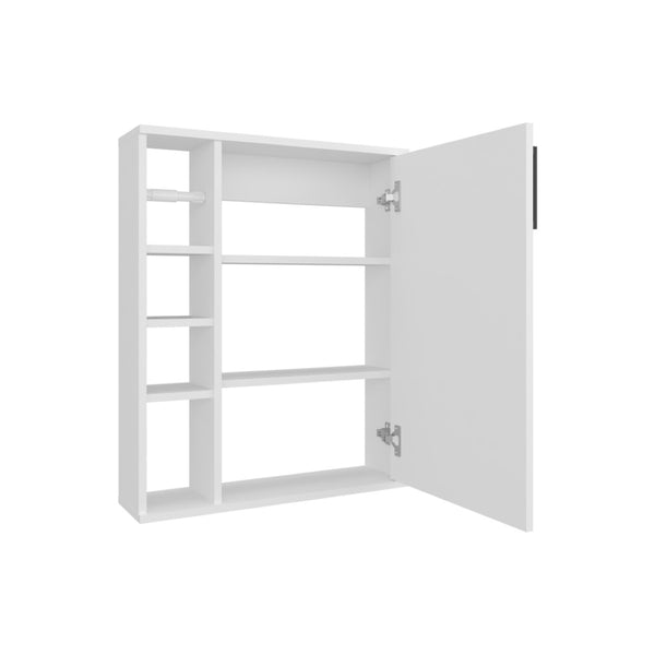 English Elm Rosemont Sliding Door Wall Cabinet White Finish Adjustable Shelves Bathroom Storage B092P390616