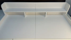 English Elm Washer 54" MDF Laundry Countertop with Raised Edge and Non-Slip Pads, Double-Layer Organizer White W2641P279969