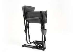 English Elm Outdoor Freestyle Rocker Camping Chair with Spring-Action Shock Absorbers, Eazy-Fold Setup, Mesh Backrest and Cup Holder for Comfort and Durability Gray W640P224429