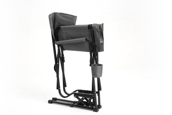English Elm Outdoor Freestyle Rocker Camping Chair with Spring-Action Shock Absorbers, Eazy-Fold Setup, Mesh Backrest and Cup Holder for Comfort and Durability Gray W640P224429