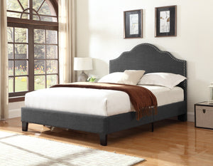 English Elm Wallace & Bay - Gray Queen Upholstered Bed - Elegant Charcoal Gray Design With Solid Wood Support For Lasting Comfort B2709P212292-GIGA