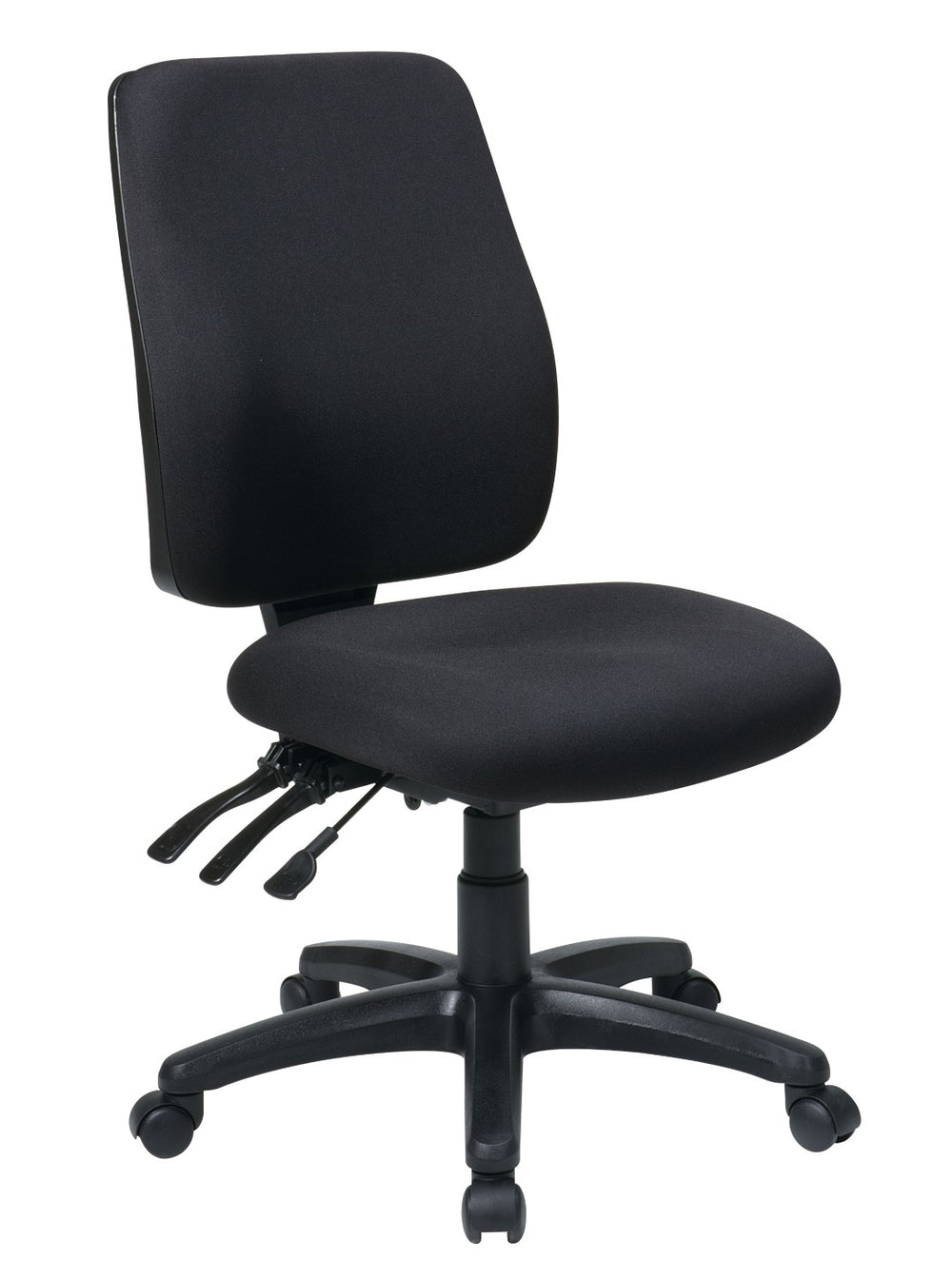 OSP Home Furnishings High Back Armless Ergonomic Office Chair with Lumbar Support and Greenguard Certified Foam 33340-30