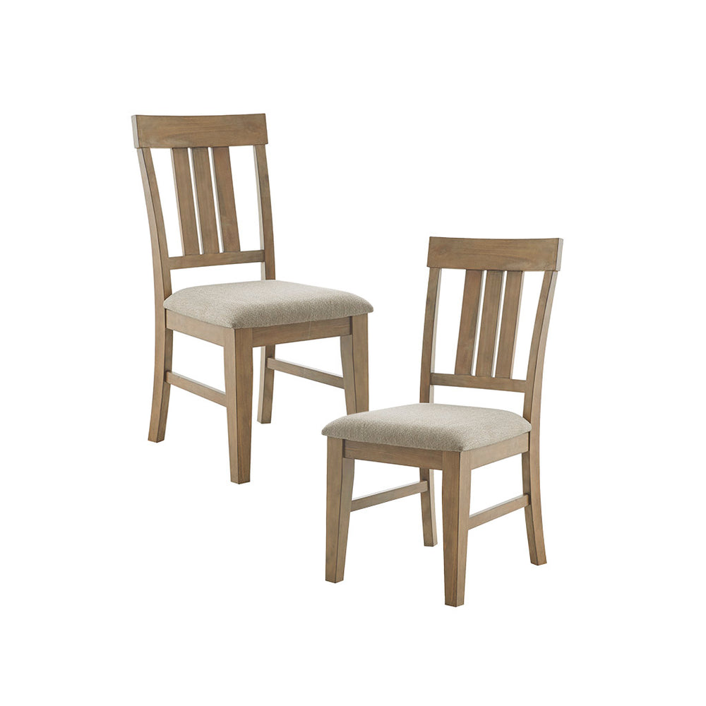 JLA Home INK+IVY - Dining Sonoma Solid Wood Side Chairs Set of 2 – Whitewash Finish, Upholstered High Back Comfort, Rustic Elegance Reclaimed Grey II108-0450