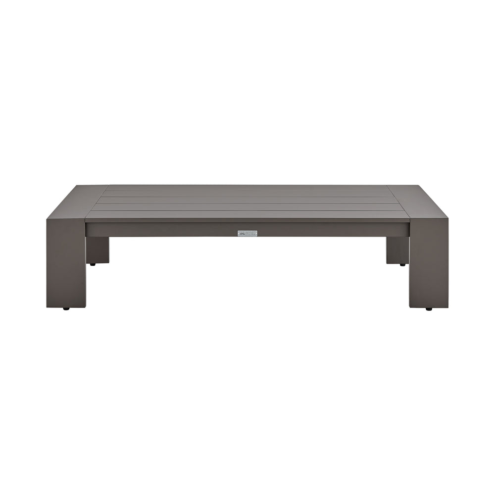 English Elm Umbriax 4-Piece Aluminum Outdoor Coffee Table Set in Brown — Weather-Resistant, Rust-Free, Easy-Clean Covers B2736P354358