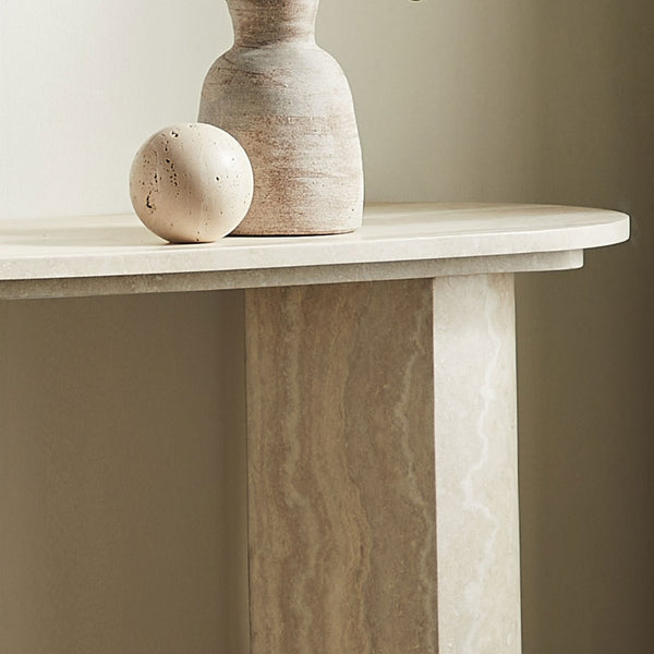 English Elm 55.12 Inch Faux Marble Mdf Console Table Slim Entryway Sofa Surface Modern Style W2582P385334