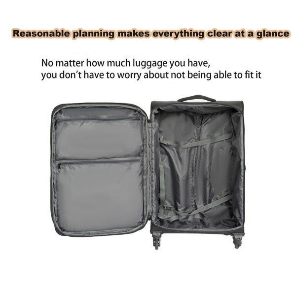 English Elm Softside Spinner Luggage Set Three Piece Expandable Lightweight Travel Suitcases with Tsa Lock W2710P184871