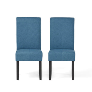 English Elm Hanford Upholstered Dining Chair Set of 2 with T-stitch Back and Tapered Legs N767P360602U