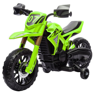 English Elm Qaba Kids Electric Dirt Bike 6v Battery Powered Ride on with Training Wheels Ages 3 to 8 W2225P249807