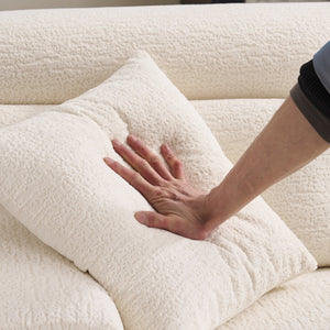 English Elm LY-022 Antique White Convertible Chaise Sectional Sofa — Chesterfield-Inspired L-Shape, No-Assembly, 30D High-Density Comfort W2231S00024