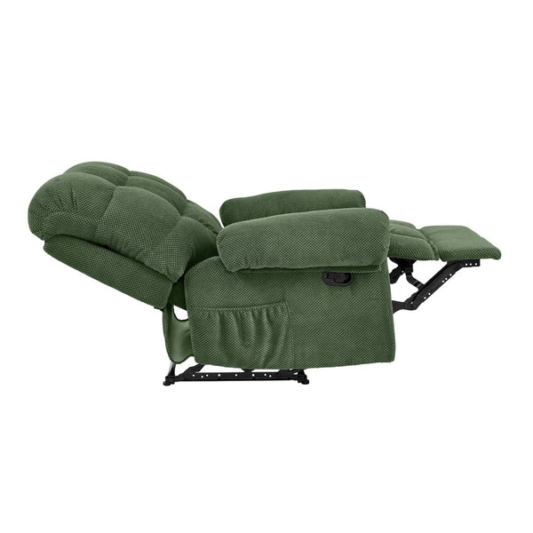 English Elm Camel Overstuffed Manual Recliner with High Density Padding for Modern Living Rooms Army Green W5568P449824