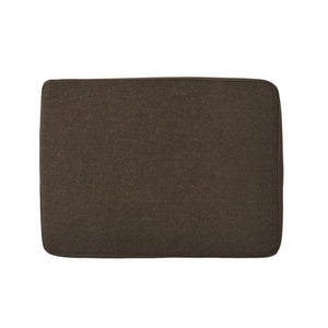 English Elm Upholstered Compact Ottoman with Birch Legs Padded Footrest for Living Room Decor Chocolate N757P377351O
