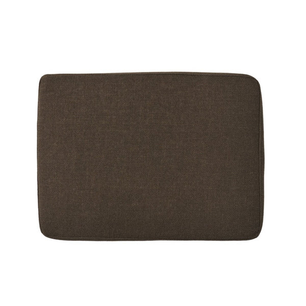 English Elm Upholstered Compact Ottoman with Birch Legs Padded Footrest for Living Room Decor Chocolate N757P377351O