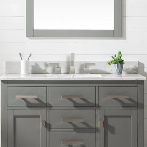 English Elm Brushed Nickel Waterfall Widespread Bathroom Faucet - Modern 2-Handle Vanity Sink Fixture Set T3177P277507