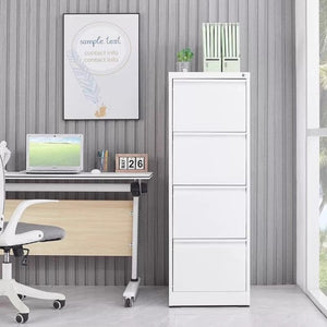 English Elm 3 Drawer Locking Steel File Cabinet Narrow Powder Coated Build for Home Office W1247P173379