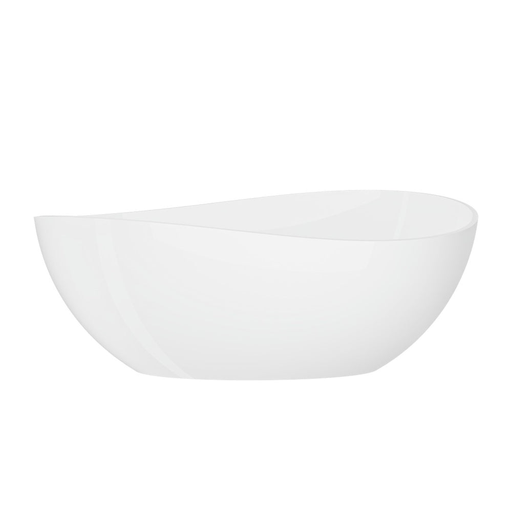 English Elm 63" Freestanding Engineered Stone Resin Soaking Tub Glossy Ergonomic Contemporary Bath W1573P290713