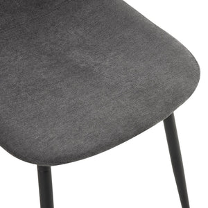 English Elm Table and Chair Set Sunburst Mdf Round Dining for Six with Dual Shelf Black Metal Legs W1151S03850
