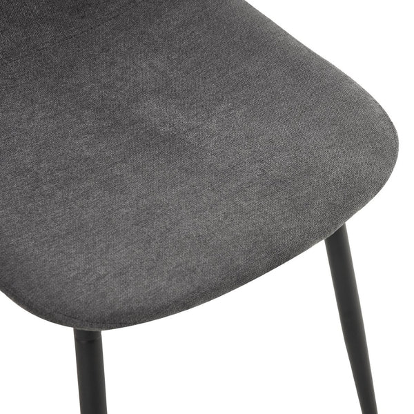 English Elm Table and Chair Set Sunburst Mdf Round Dining for Six with Dual Shelf Black Metal Legs W1151S03850