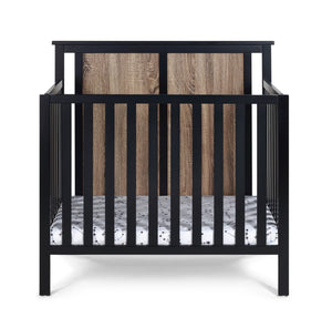 English Elm Connelly 4-in-1 Crib and Changer Combo with Attached Changing Table, Adjustable Heights & Storage Black Brown B022P204868