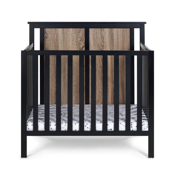 English Elm Connelly 4-in-1 Crib and Changer Combo with Attached Changing Table, Adjustable Heights & Storage Black Brown B022P204868